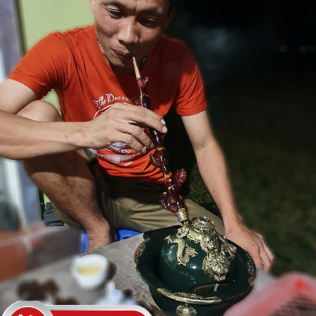 Điếu Bát Rồng Cực Víp Men Xanh Ngọc: thiết kế tinh tế đẳng cấp