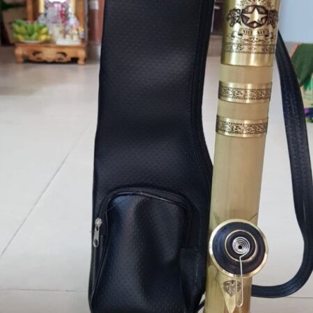 Điếu cày Nứa mini bọc Đồng hoa văn Thanh Hóa 45cm