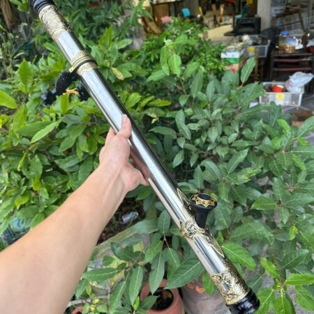 Điếu Cày Inox Dài Hoa Văn Đẹp