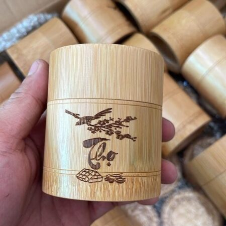 Hộp Đựng Thuốc Lào Bằng Tre Cỡ Vừa