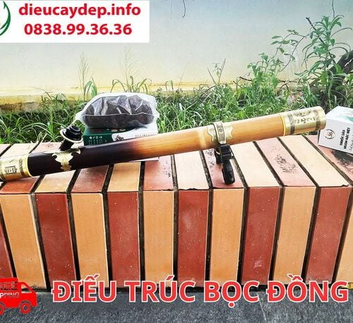 Điếu Trúc Bọc Đồng Đẹp - Hút kêu vang