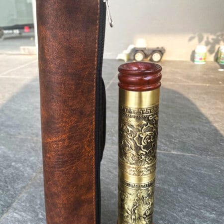 Điếu Cày Bọc Đồng Giấu Nõ 25cm - 40cm Hoa Văn Long Phụng