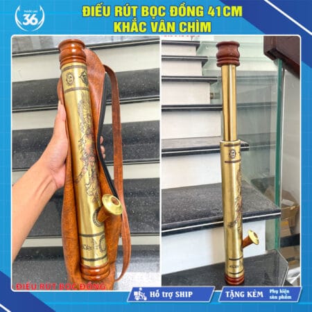 Điếu Rút Bọc Đồng 41cm