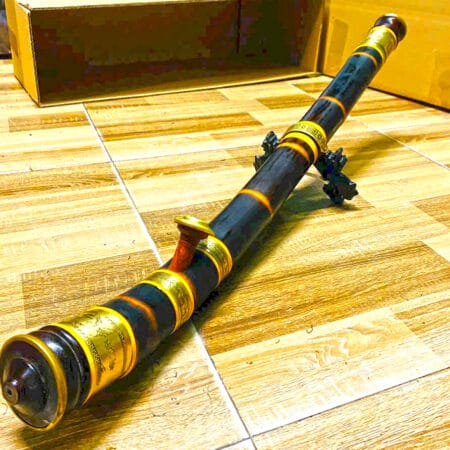 Điếu Trúc Cong 7-9 Mắt Phong Thủy Bọc Đồng 70cm