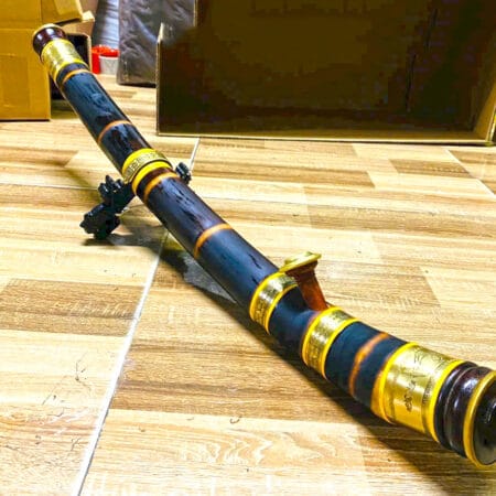 Điếu Trúc Cong 7-9 Mắt Phong Thủy Bọc Đồng 70cm