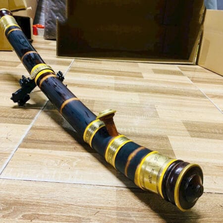 Điếu Trúc Cong 7-9 Mắt Phong Thủy Bọc Đồng 70cm